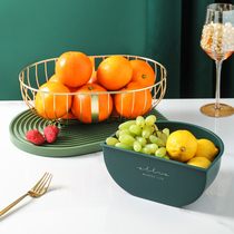 Nordic luxury style iron fruit basket metal fruit plate creative modern living room household snack plate box