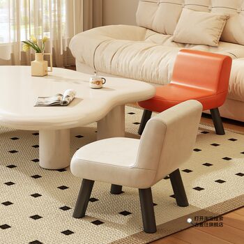 Small Stool for Home Use, Low Stool for Living Room, Sofa Footrest, Small Chair with Backrest, Shoe-Changing Stool for Doorway, Simple Modern Small Bench
