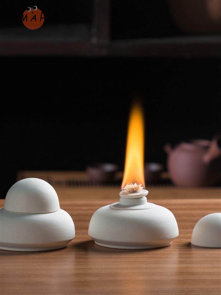 Glass Wine Fine Lamp Cooking Tea Stove Tea Stove White Clay Charcoal Stove Alcoholic Stove Warm Tea Ware Tea Channel Heating Insulated Coffee Small Number-Taobao