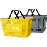 Портативная пластиковая вместительная и большая корзина, круглосуточный магазин, увеличенная толщина