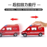 Скорая помощь, металлическая полицейская машина, игрушка, транспорт, модель автомобиля со светомузыкой для мальчиков