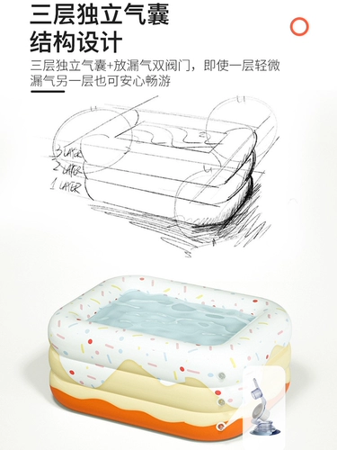 Надувной складной бассейн для плавания для игр в воде