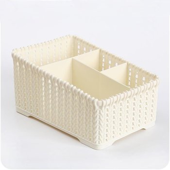 Hollow box storage partition mobile phone household coffee table miscellaneous rattan woven basket small living room multi-grid hollow basket
