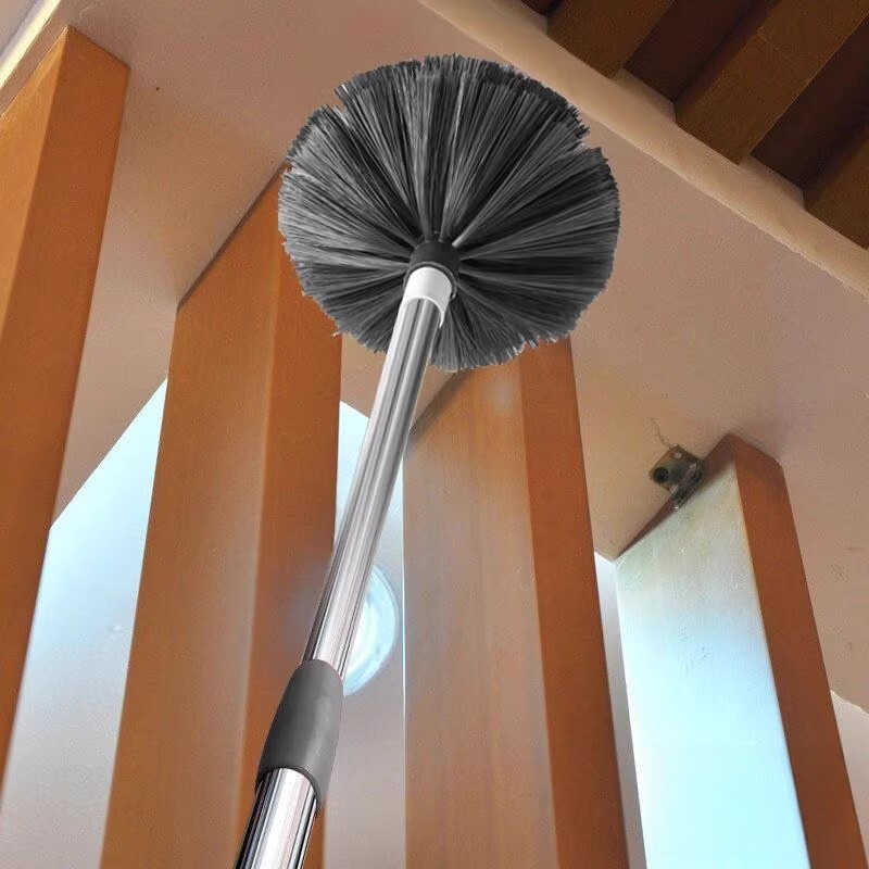 Retractable Household Multi-Functional Cleaning Tool for Ceiling, Roof, and Spider Web Removal