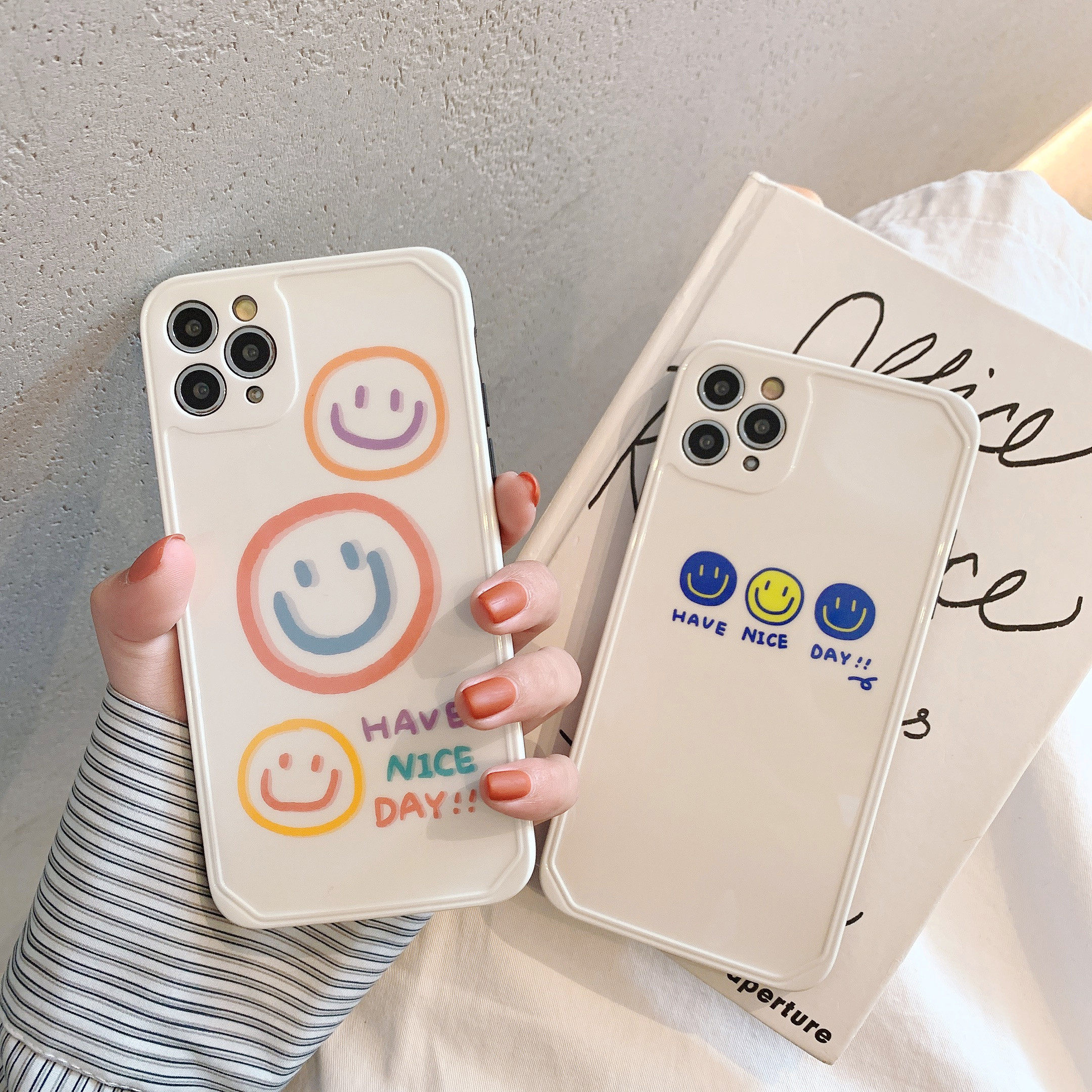 Smiling face applies Apple 12 new phone shell iPhone13promax creative brief limited edition mini silicone gel