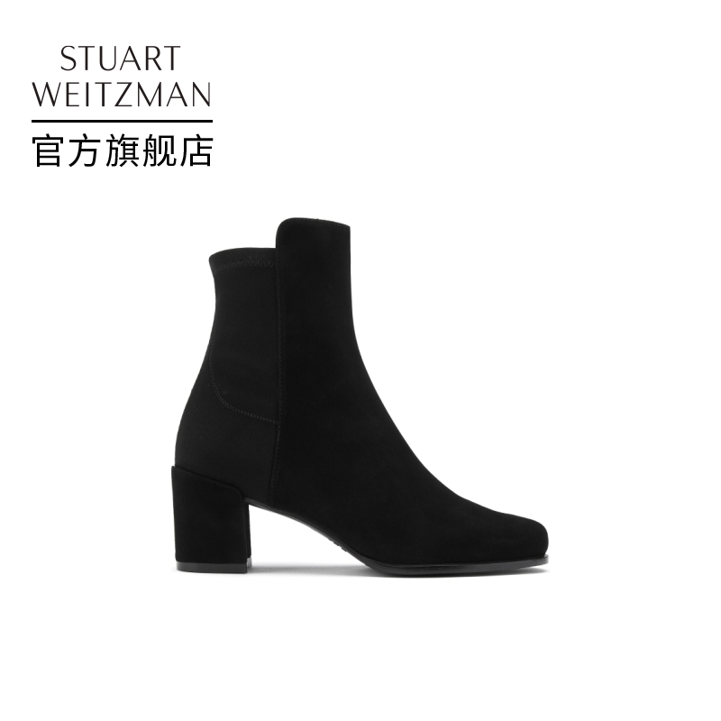 Stuart Weitzman SW TANSEY 21 years early autumn new thick high-heeled booties for women thin boots for women