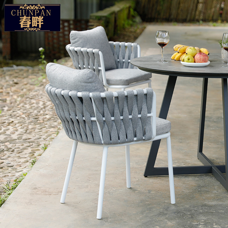 Spring-side balcony Leisure chair Three sets of greenhouse table and chairs combination minimalist open air outdoor balcony chair small tea table