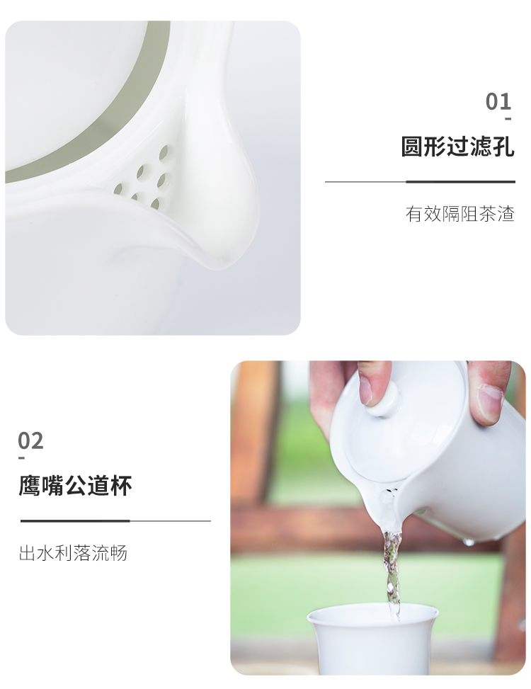 Jingdezhen flagship store travel ceramic tea set is suing the car crack cup small portable a pot of two cups