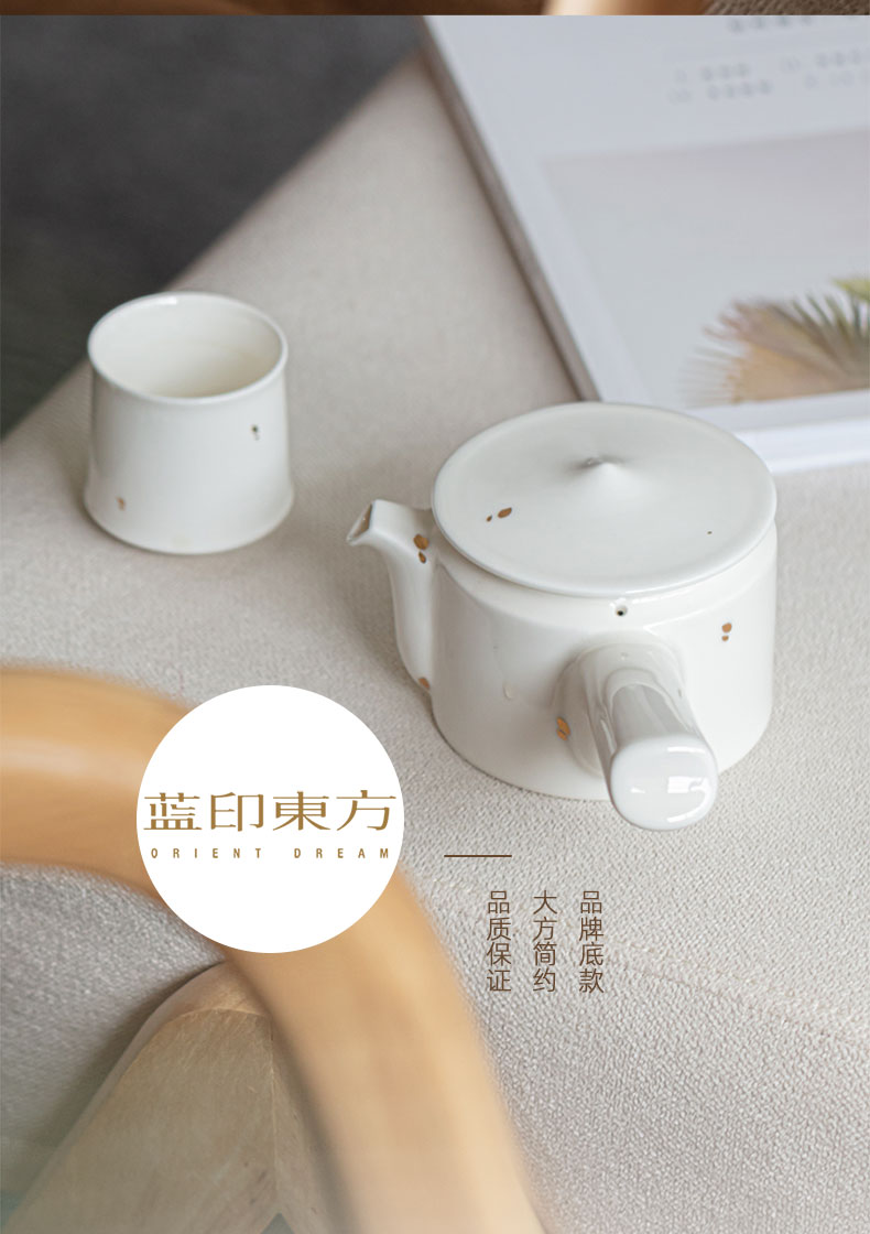 Jingdezhen tea set mu wind point (gold) in decorative gift cup home office meeting