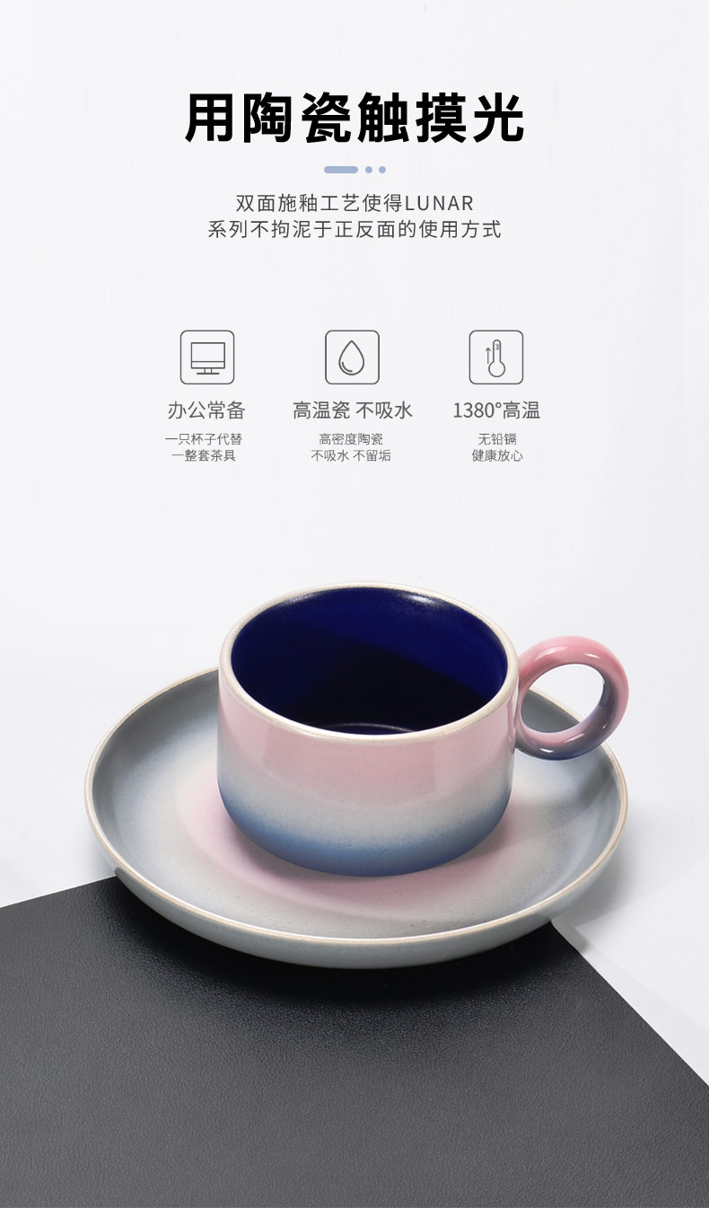 Jingdezhen small delicate Nordic ins hand blunt high - end key-2 luxury suits for ceramic coffee cups and saucers mugs