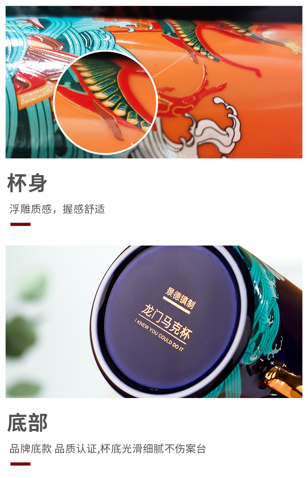 Jingdezhen flagship store of glass ceramics creative mugs new tide couples take teaspoons of) the manual coffee cups