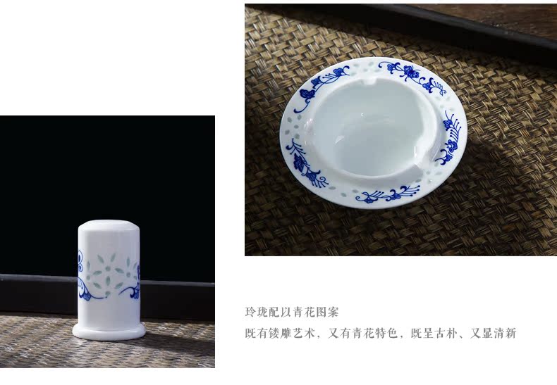 Jingdezhen flagship store of blue and white porcelain bowls white porcelain tableware Chinese bowl fish dish soup pot collocation bulk, individual freedom