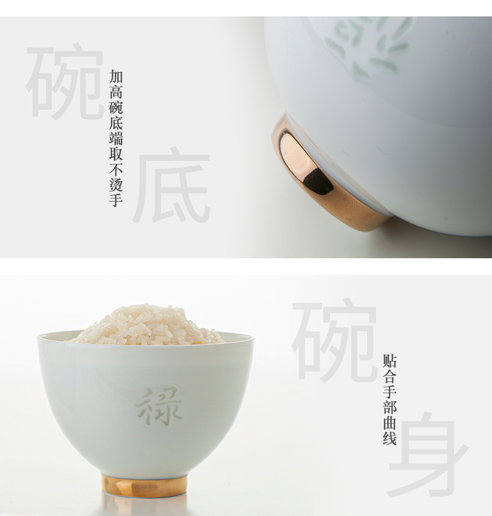 Jingdezhen flagship store to send a ceramic bowls set 2 paint home eat rice bowl Chinese style wedding gift