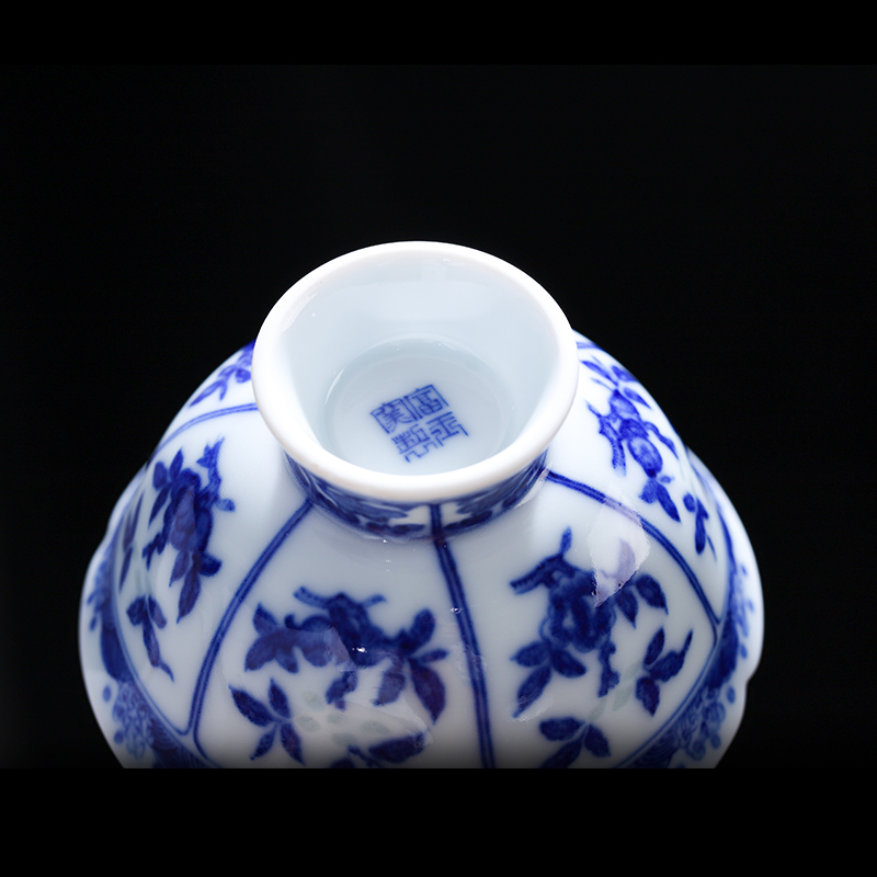 Jingdezhen blue and white porcelain flagship store of hand - made of exquisite individual cups master single cup of tea a cup of tea, tea sets