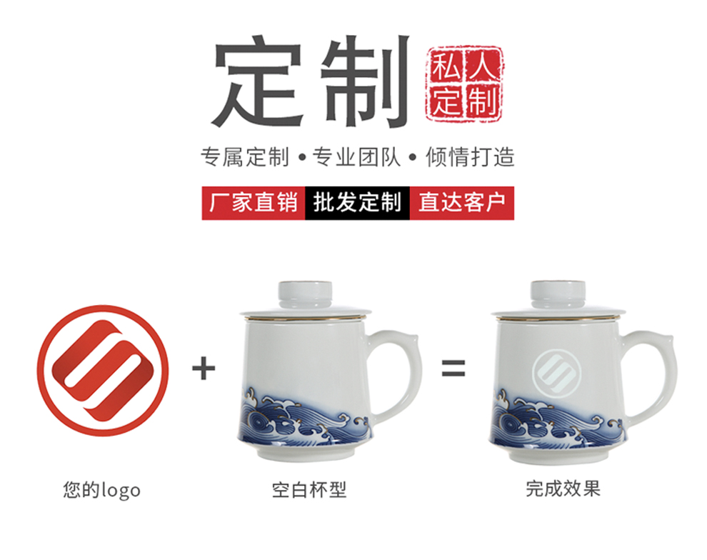 Jingdezhen flagship store ceramic color and exquisite longfeng couples to a single cup of kung fu tea cups of tea cups of a wedding gift