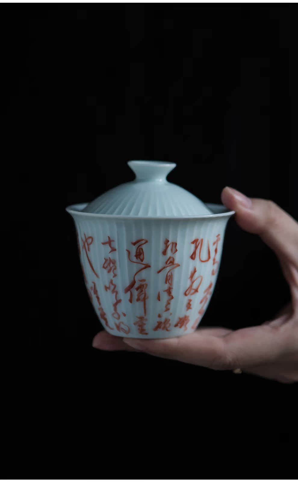 Jingdezhen ceramic tureen flagship store hand - carved hand - made tureen individual glaze new household bowl is in use