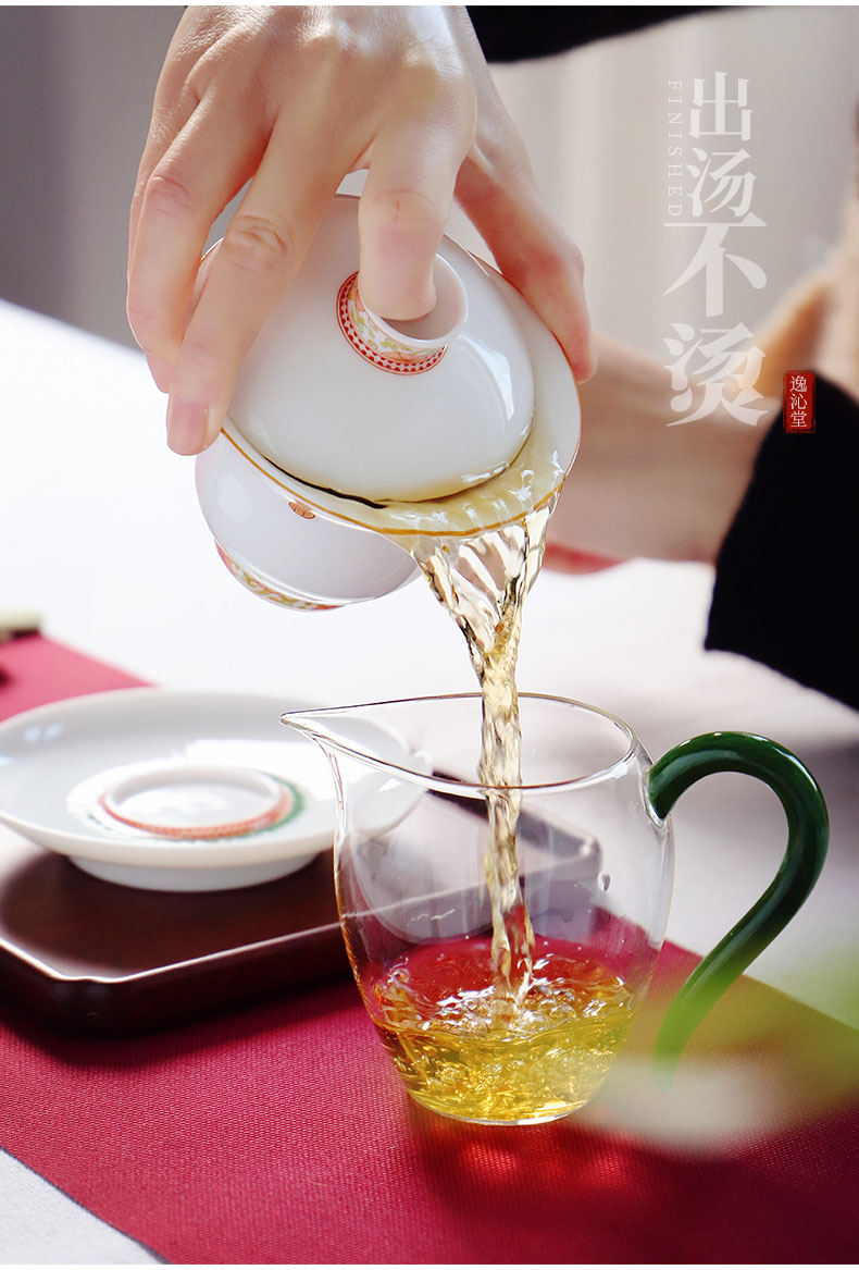 Jingdezhen flagship stores in hand - made ceramic tureen single kung fu tea cups sample tea cup tea tureen