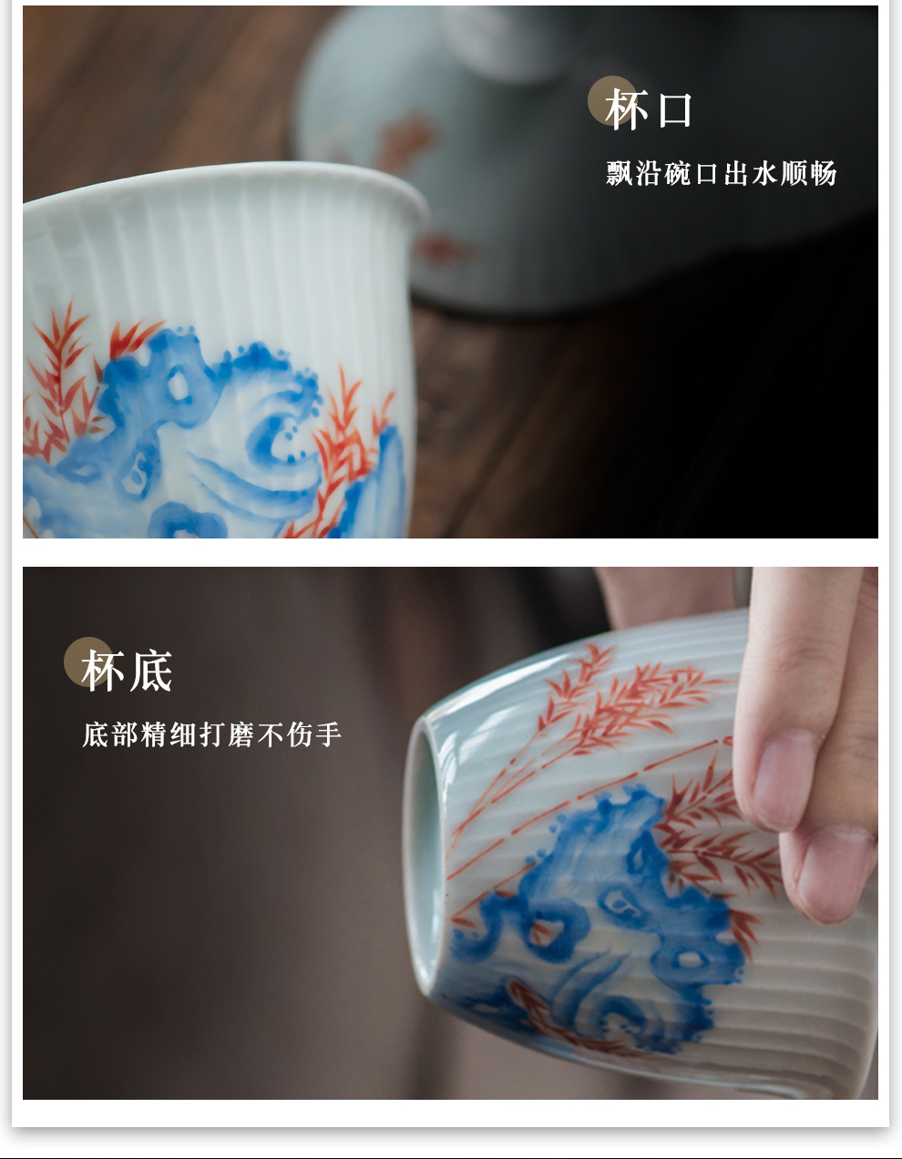 Jingdezhen ceramic tureen flagship store hand - carved hand - made tureen individual glaze new household bowl is in use