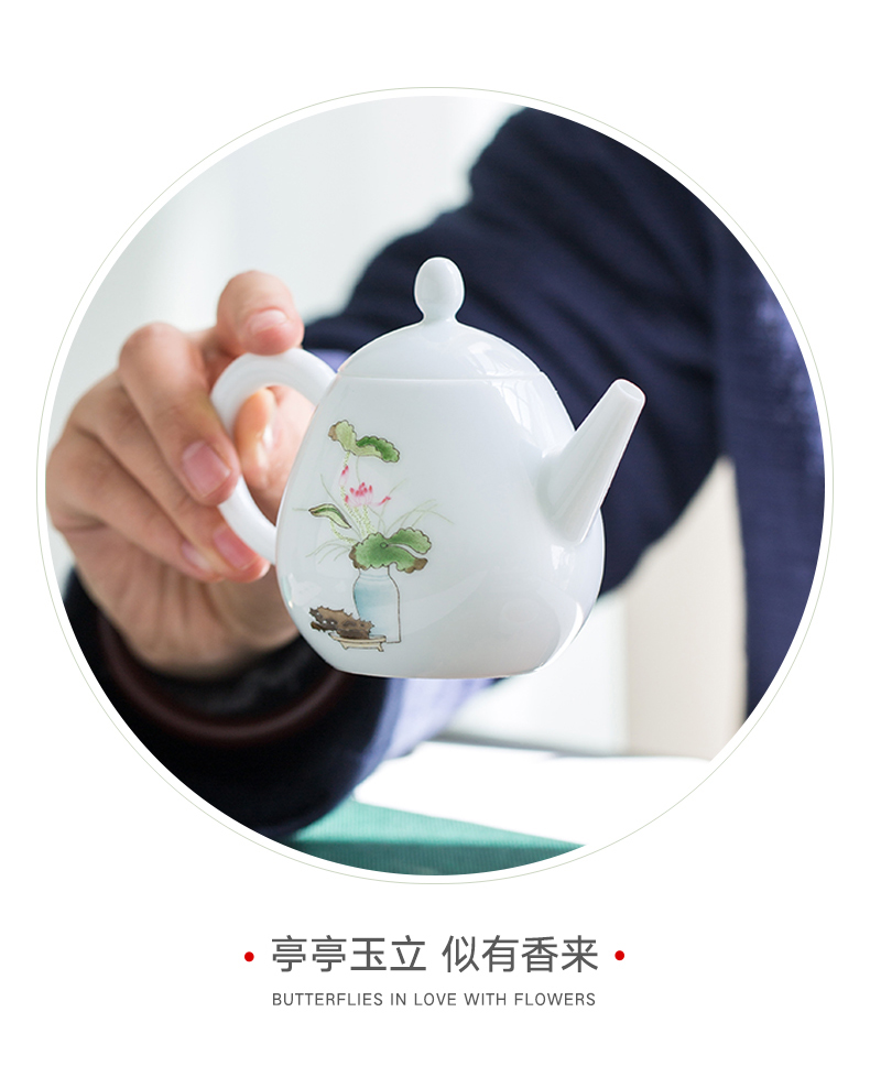 Jingdezhen official flagship store ceramic kung fu tea set to soak up the teapot tea set of the sample tea cup