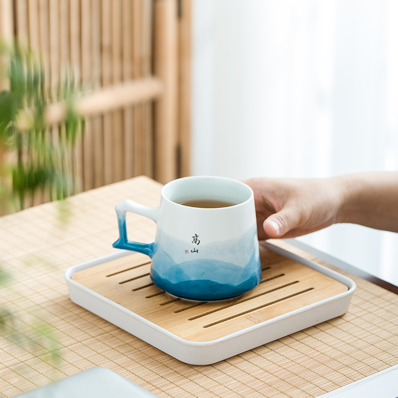 Jingdezhen official flagship store picked Jane painting ceramic coffee cup set right gifts business office
