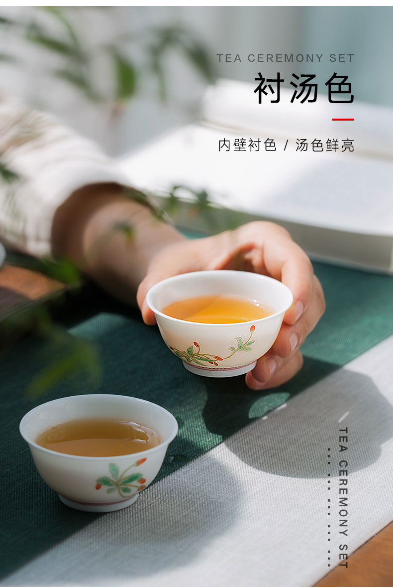 Jingdezhen flagship stores in hand - made ceramic kung fu tea tea set single individual special small cup of tea