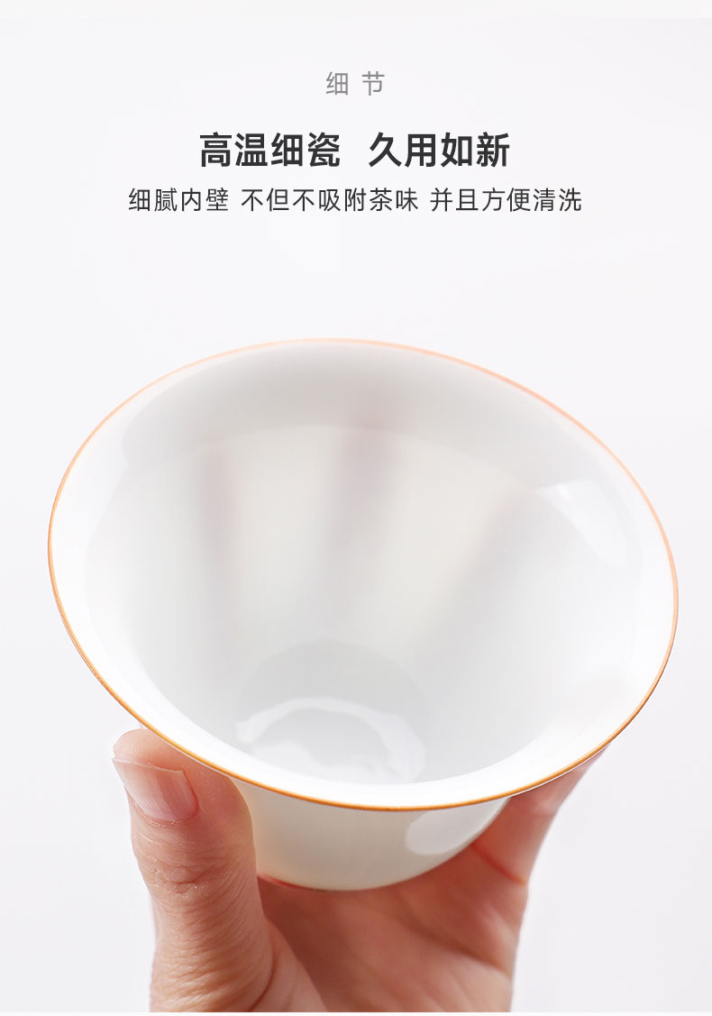 Jingdezhen flagship stores in hand - made ceramic tureen single kung fu tea cups sample tea cup tea tureen