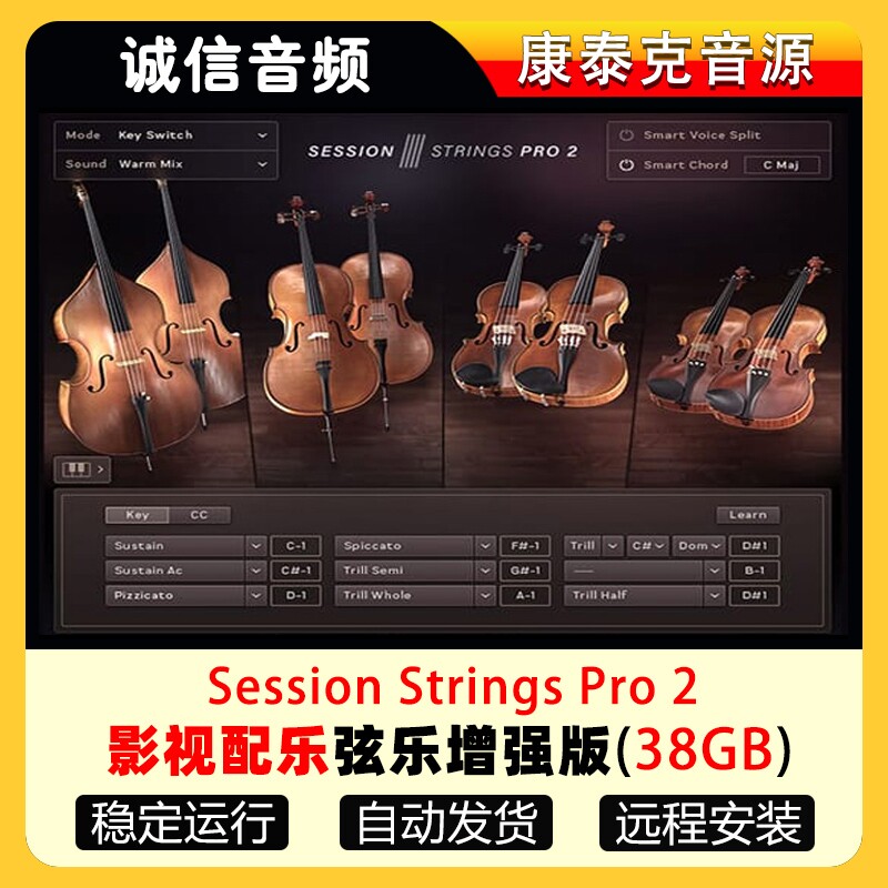Session Strings Pro 2影视配乐弦乐录音室增强版康泰克音源