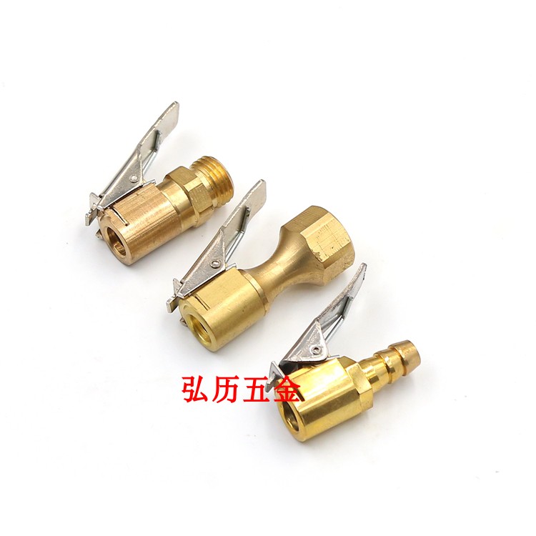Pure copper car tire quick pump tire pressure gun pneumatic nozzle tire inflatable tube clamp inflatable nozzle inflatable chuck