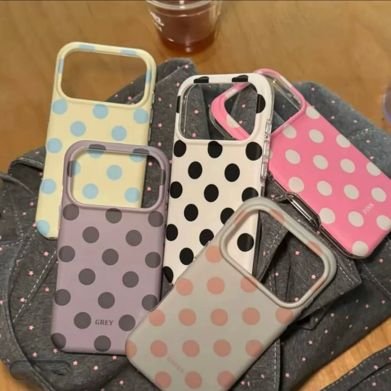 Ins Niche Minimalist Full-Screen Polka Dot Round-Edged Double-Layer Case Suitable for Apple 17 Pro Max Phone Case iPhone 16 New Model Protective Cover 15/14/13 Full-Cover Silicone Anti-Drop Japanese and Korean Style Ins Niche Minimalist Full-Screen Polka Dot Round-Edged Double-Layer Case Suitable for Apple 17 Pro Max Phone Case iPhone 16 New Model Protective Cover 15/14/13 Full-Cover Silicone Anti-Drop Japanese and Korean Style