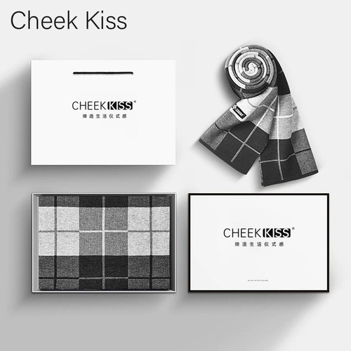 Зимний шерстяной утепленный шарф, подарочная коробка, подарок на день рождения