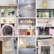 LED stainless steel back luminous character door sign billboard acrylic logo mini luminous character light box customization