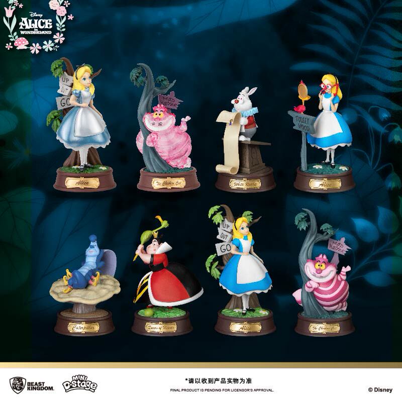 Beast Kingdom Disney Alice in Wonderland Cheshire Cat Scene Figure Decoration Trendy Gift