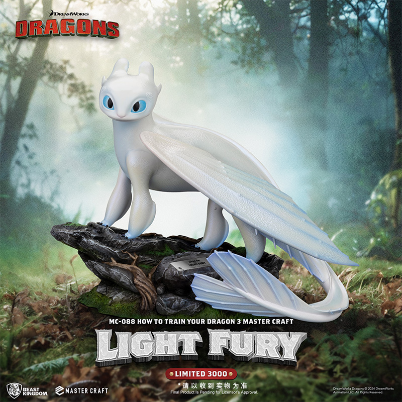 Beast Kingdom Universal How to Train Your Dragon Light Fury Extreme Craftsman Statue Collectible Figurine Trendy Toy Gift