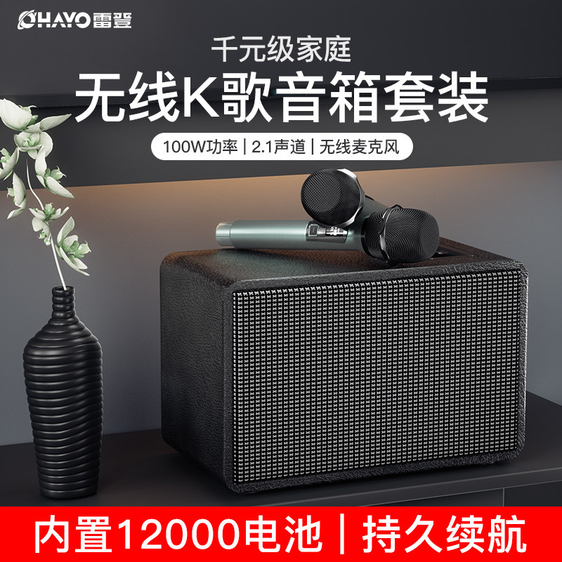 Leiden E20 home KTV audio set full set of karaoke machine equipment mobile phone TV living room small karaoke machine all-in-one wireless microphone microphone singing machine home karaoke artifact speaker