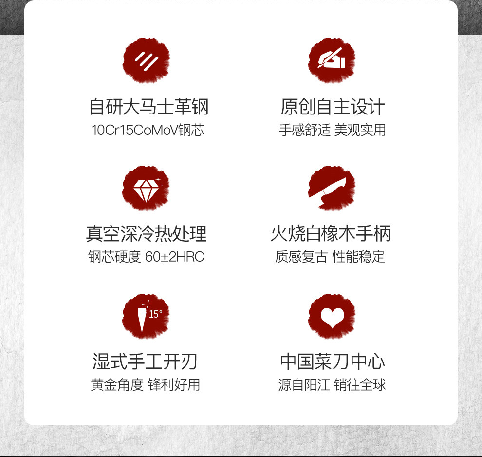安享好物 安享A级中式菜刀-信作大马士革钢 中式菜刀  