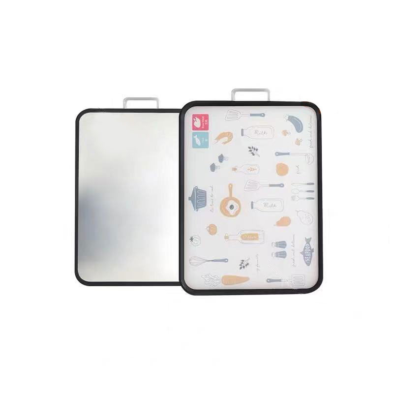 Yika Home 304 stainless steel physical de-fishing cutting board double-sided cutting board anti-mildew household fruit rolling case board