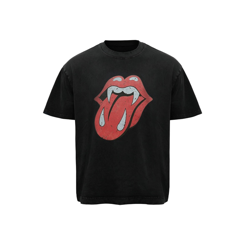 【Konoot】26Ss Rolling Stones Flame Tongue Boxyfit *250G Heavyweight Short Sleeve T-Shirt for Summer 【Konoot】26Ss Rolling Stones Flame Tongue Boxyfit *250G Heavyweight Short Sleeve T-Shirt for Summer