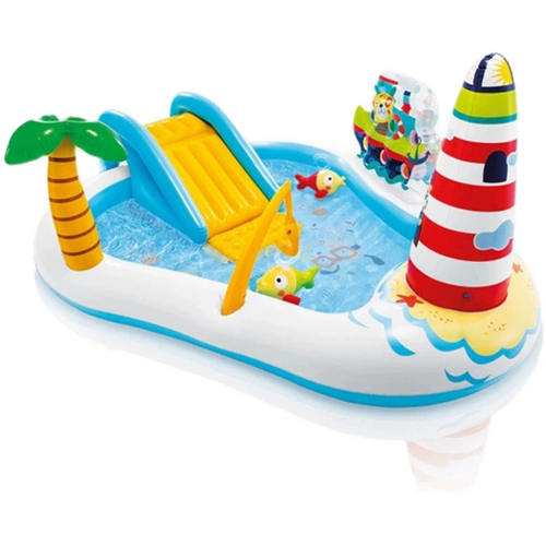 Универсальная надувная морская радужная горка для игр в воде, бассейн с шариками