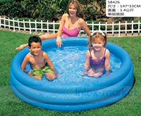 58426 Crystal Blue три кольца+насос для ног+5 шарик толстый плоский дно