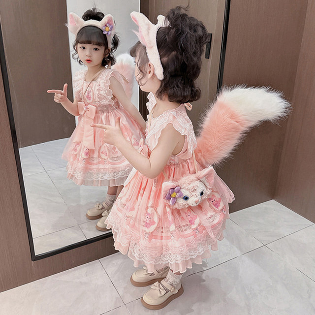 ເດັກຍິງ Lolita dress summer dress 2024 ແບບໃຫມ່ຂອງເດັກນ້ອຍ Lina Belle Princess dress treasure dress summer