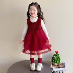 Girl Dress Fall and winter 2025 New arrival Baby Girl Birthday Dress kids Fleece-lined Birthday Party Dress Princess Autumn Dress