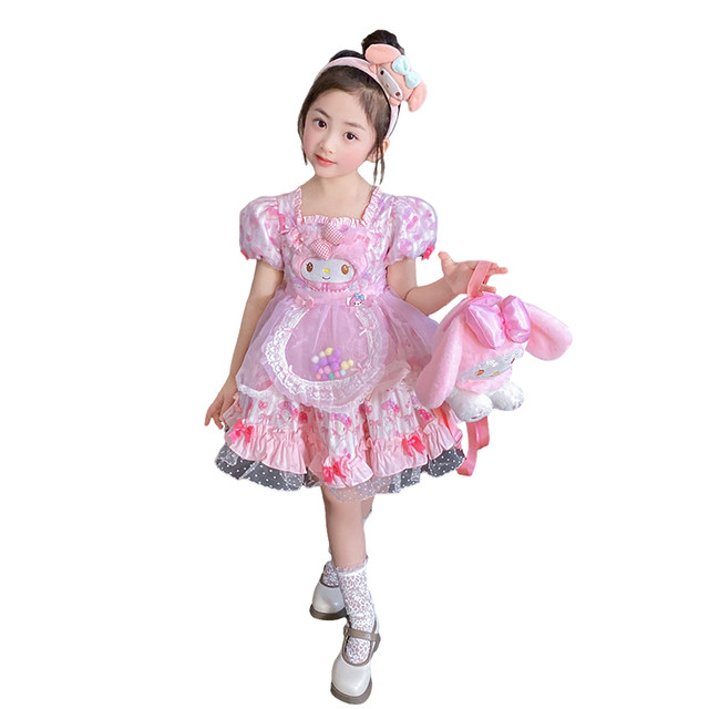 Lolita Girls Princess Dress Summer Dress ເຄື່ອງນຸ່ງເດັກນ້ອຍ Summer Suit Skirt Girls Melody Clothes