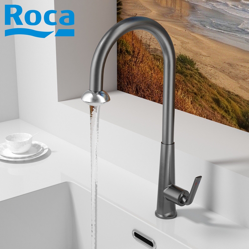 ROCA Kitchen Faucet for Sink, Pull-Out Retractable Splash-Proof Rotating Sink Island Hot and Cold Faucet ROCA Kitchen Faucet for Sink, Pull-Out Retractable Splash-Proof Rotating Sink Island Hot and Cold Faucet