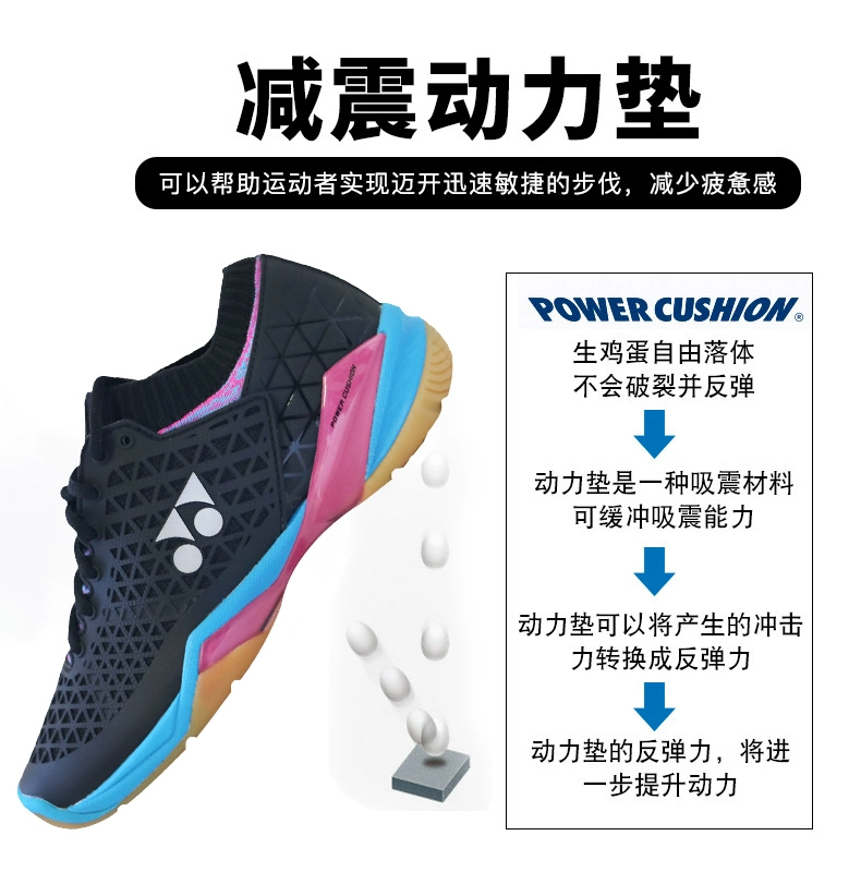 Giày cầu lông YONEX / Yonex mới 2019 cho nam và nữ yy chống sốc hấp thụ mặc thoáng khí SHBELSZLEX - Giày cầu lông giày the thao