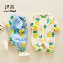 Newborn baby one-piece 0-1 year old autumn clothes men and women baby clothes 12 months autumn out of the suit cute tide 6