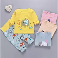 Quần cotton cao eo 0 bé Qiuyi Qiuku Bộ đồ lót trẻ em nhiệt 1 bé trai và bé gái mặc đồ ngủ 3 tuổi quần áo trẻ con