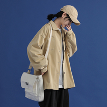 Salt coat womens ins tide 2021 new spring and autumn loose Korean baseball suit Japanese retro tooling shirt