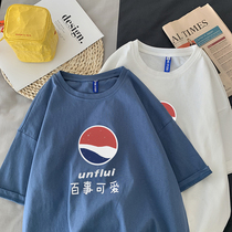 Short-sleeved female Hong Kong style retro chict shirt students loose Joker Korean top 2021 new summer Net red ins tide