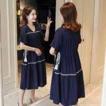 Maternity summer skirt trendy mom personality fashion 2020 net celebrity foreign style pregnant women summer dress summer