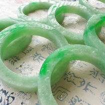 Natural jade raw stone Jade bracelet Jade blank material Ice flower jade bracelet female violet Jade princess carving
